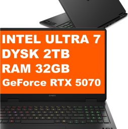 Laptop HP Laptop Gamingowy HP Omen Slim 16-an0003nr / B9KK3UA / Ultra 7 / 32GB / 2TB / RTX 5070 / 2k / Win 11 / Czarny