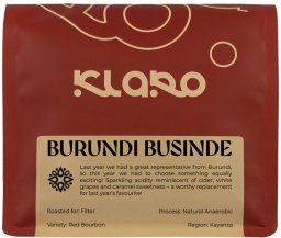 Kawa ziarnista Klaro - kawa ziarnista Burundi Businde Anaerobic Natural Filter 200 g