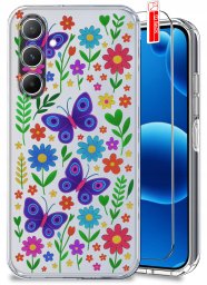 krainaGSM ETUI do Samsung A17 5G Wzory wiosenne Wiosna Kwiaty CLEAR CASE + SZKŁO