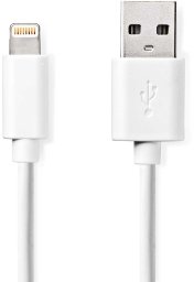 Kabel USB Nedis Lightning 3 m Biały (CCGL39300WT30)