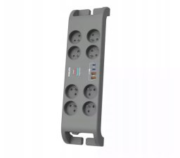 Listwa zasilająca Philips przeciwprzepięciowa 8 gniazd 2 m szara (Phil-SPN8180GA/60)