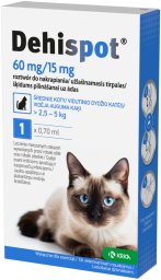 KRKA KRKA Dehispot 30 mg/7,5 mg roztwór do nakrapiania dla małych kotów