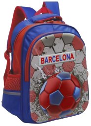 FC BARCELONA Plecak przedszkolny dla chłopca piłkarski duży FC Barcelona 3D