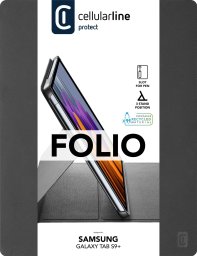 Etui na tablet Etui ze stojakiem Cellularline Folio pro Samsung Galaxy Tab S9+ czarny