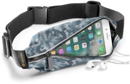 Sportowe etui CellularLine WAISTBAND SUMMER EDITION z kieszenią na akcesoria wzór Camou