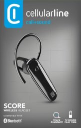 Słuchawki Bluetooth headset Cellularline SCORE czarny