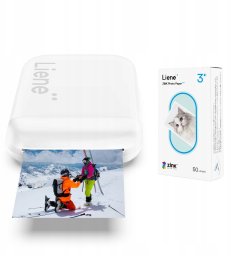 Drukarka fotograficzna Liene Przenośna drukarka do zdjęć Liene Pearl 2x3" (biała)