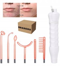 Darsonval Derma Wand 6 Elektrod Ozonoterapia Do Twarzy i Ciała