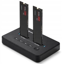 Stacja dokująca Qoltec Stacja dokująca dysków SSD M.2 NVMe| PCIe | USB-C | 20Gb/s | DUAL 2 x 8TB | klonowanie offline