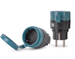 ENTAC Entac ES-2S-RC-44 adapter wtyczek zasilających Zielony, Czarny