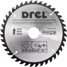Drel DREL Piła Tarczowa Do Drewna 180mm 40T Do Sklejki Meblowej