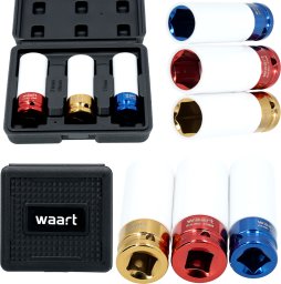 Waart WAART Zestaw nasadek do alufelg 17 19 21mm udarowe osłona felgi alu