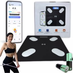 Waga łazienkowa TaoTronics WAGA ŁAZIENKOWA ANALITYCZNA SMART 200KG, BMI, TŁUSZCZ, MIĘŚNIE, APLIKACJA