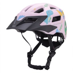 Wozinsky Kask rowerowy dziecięcy MTB z odpinanym daszkiem 52-56 cm - różowy (1033260)
