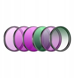 Filtr SunnyLife Zestaw filtrów do DJI Action 6 (CPL/ND8/16/32/64/Black Mist 1/4)