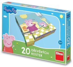 Igroteco Drewniane klocki obrazkowe Świnka Peppa 20el