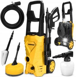 Myjka ciśnieniowa Heckermann MYJKA CIŚNIENIOWA 135BAR ZESTAW PIANOWNICA SAMOSSĄCA POMPA ALUMINIOWA 1650W