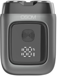 Osom Oral Care maszynka do golenia do włosów i brody OSOM LED Metal Body Dual Blade Rotary Shaver OSOM02973 szary