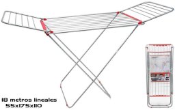 Gerimport Suszarka do bielizny aluminiowa 18 m z stalowymi nogami 175 x 55 x 110 cm GERIMPORT 8445393371153 (8445393371153)
