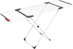 Suszarka na pranie Gerimport Metalowy suszarka do prania 131 x 58 x 93 5 cm biały/szary GERIMPORT 8445393371559 (8445393371559)