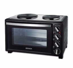 Mini piekarnik Brock Piekarnik z konwekcją i dwoma płytami grzewczymi BROCK TO 3002 B 30L 1600W TO 3002 B (4752131000126)