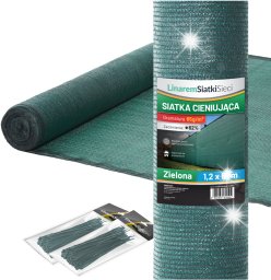 Cavatorta SIATKA CIENIUJĄCA 1,2x25m MASKUJĄCA OSŁONA 65g NA OGRODZENIE PŁOT 62% +UV