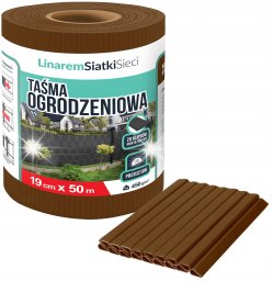 Cavatorta TAŚMA OGRODZENIOWA KOLOR BRĄZOWY 19cmx50m +UV OSŁONA NA OGRODZENIA PANELOWE