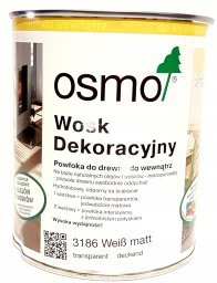 Osmo OSMO WOSK DEKORACYJNY INTENSYWNY DO DREWNA 3186 MATOWA BIEL 2.5L