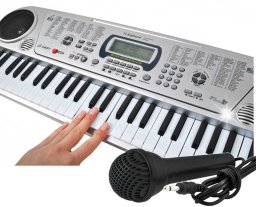 M&Z KEYBOARD PIANINO elektroniczny ORGANY Mikrofon 54 kla Zasilacz+Baterie A