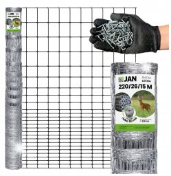 Cavatorta SIATKA LEŚNA ogrodzeniowa wys 220/26/15 M 50m MOCNA gęsta na DZIKA ŁOSIA