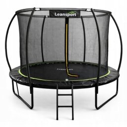 Lean Sport Trampolina Ogrodowa LEAN Z Siatką Wewnętrzną Czarno-Zielona 252CM 8FT