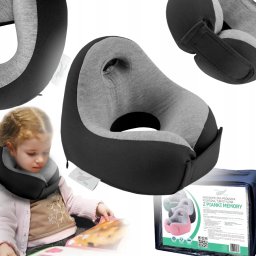 Medi Sleep PODUSZKA PODRÓŻNA DLA DZIECI TURYSTYCZNA ROGAL NA SZYJĘ DO SAMOCHODU MEMORY