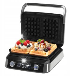 Gofrownica Adler Gofrownica 2 duże gofry Wyświetlacz LED Mocna 2400W 5 programów Adler
