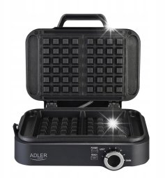 Gofrownica Adler Gofrownica 2000W XXL na 2 duże gofry Płynna regulacja temperatury NON-STICK