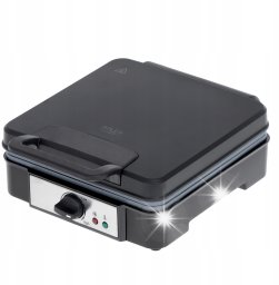 Gofrownica Adler Duża gofrownica 1800W 4 gofry chrupiące puszyste nieprzywierające płyty