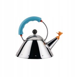 Alessi Alessi 9093/1 LAZ czajnik indukcyjny stal 18/10 flet ptak jasnoniebieski