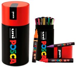 Posca POSCA Shaped metal tin - med 13 stk. POSCA pens