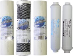 Aquafilter Zestaw Wkładów Serwis Filtr Wody Osmoza RO AF AV Komplet 6-Stopniowy System