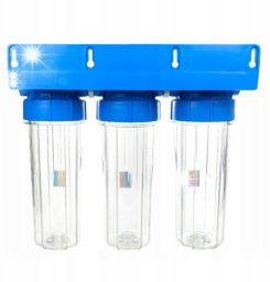 Aquafilter Potrójny Filtr Wody Przepływowy AQUAFILTER do Domu NARUROWY 3/4" Wkłady 10"