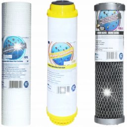 Aquafilter WKŁADY DO FILTRA WODY NA CAŁY DOM 3 STOPNIOWEGO FCPS20 FCCST FCCBL-S