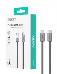 Aukey Kabel do ładowania AUKEY USB-C / USB-C 1,8m 60W 480Mbps OPLOT CB-DCC062