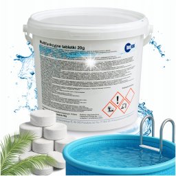 Bassau Chlor Multi Tab 20g BASSAU Tabletki Multifunkcyjne Chemia Basenowa 5KG