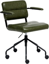 Krzesło biurowe Beliani Krzesło obrotowe Obrotowy CANDOR Ciemnozielony