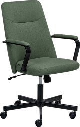 Krzesło biurowe Beliani Krzesło biurowe Obrotowy CAROGA Ciemnozielony