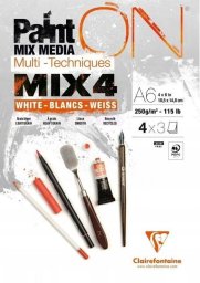 Clairefontaine Blok A6 białych papierów mix4 250g 12ark
