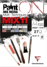 Clairefontaine Blok A4 papierów mix11 250g 27ark
