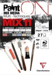 Clairefontaine Blok A6 papierów mix11 250g 27ark