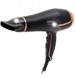 Suszarka Camry Suszarka do włosów z dyfuzorem 2200W zimny nawiew koncentrator czarna złota