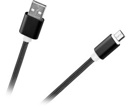 Kabel USB M-Life Kabel USB - micro USB M-Life nylon czarny 1m