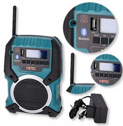 Radio budowlane NAC Radio RJ-LI-20V Akumulatorowe